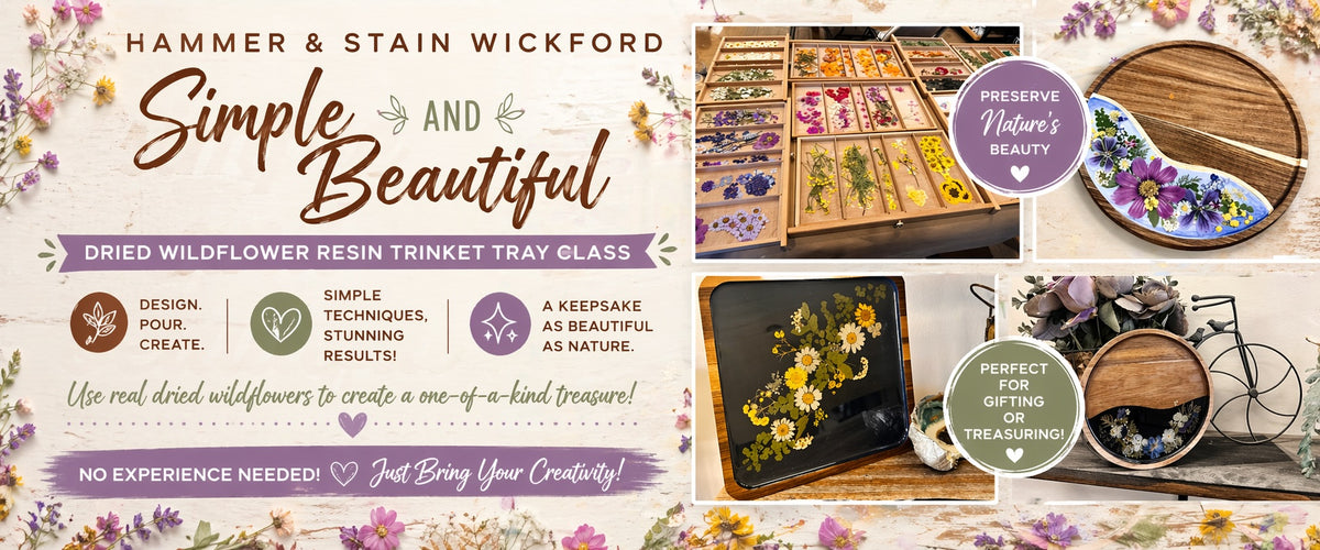 sample Pressed flower charcuterie or trinket trays – Hammer & Stain ...